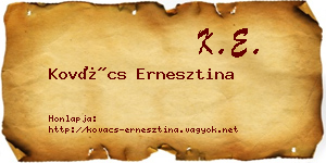 Kovács Ernesztina névjegykártya